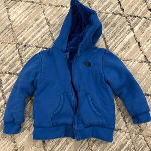 Blue North Face jacket
